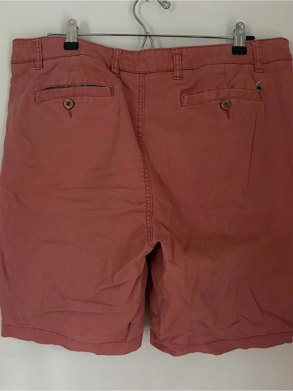 Tailor Vintage Men's Flat-Front Shorts in Dusty Rose salmon pink